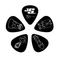 PLANET WAVES 1CBK4-10JS JOE SATRIANI PICKS BLACK MEDIUM