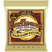 ERNIE BALL 3069 Earthwood 80/20 Folk Nylon 3 Pack 28-42