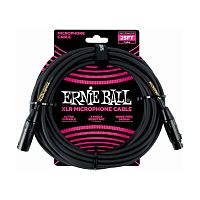 ERNIE BALL 6391 15ft Braided Male Female XLR Microphone Cable Black